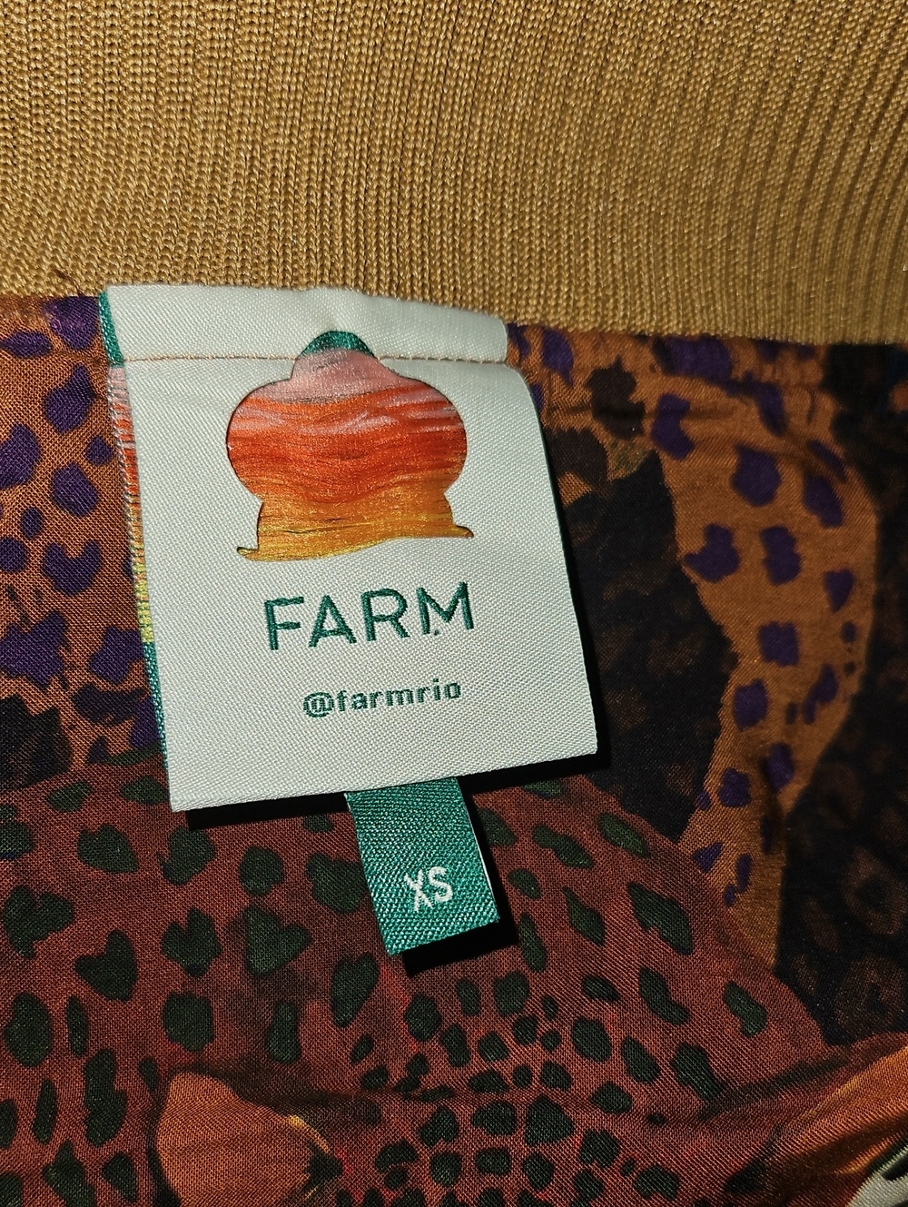 Farm Rio Leopard-Print Bomber Jacket - Brown Multicolor XS - Picture 6 of 7
